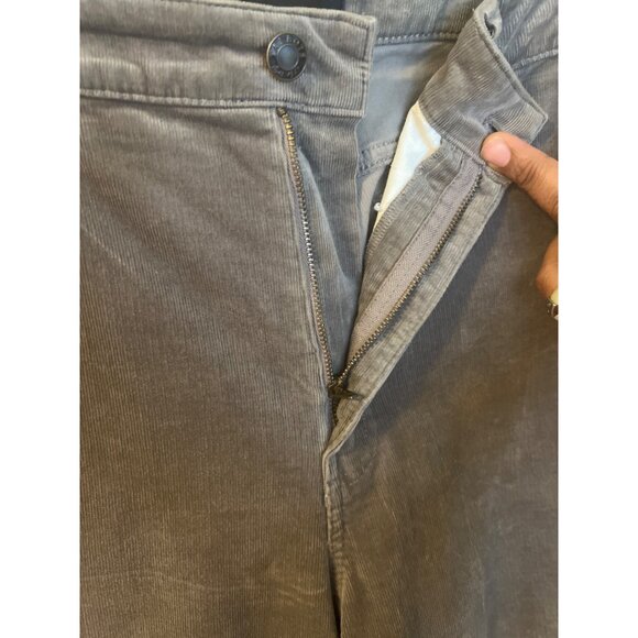 Talbots Corduroy Straight Leg Pants Curvy Fit Size 12 Gray Stretch Classic Style - Picture 8 of 15